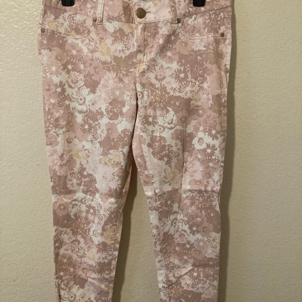 Seven7 Floral Print Women Jeggings - Pink and White